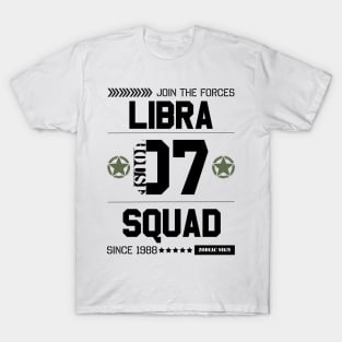 Zodiac Majesty Libra Squad Black T-Shirt